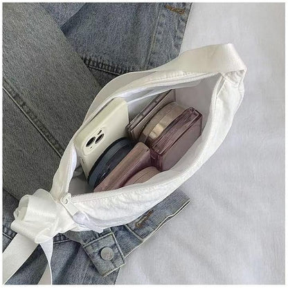 crescent shaped crossbody bag, lightweight work travel shoulder bag, casual sling bag