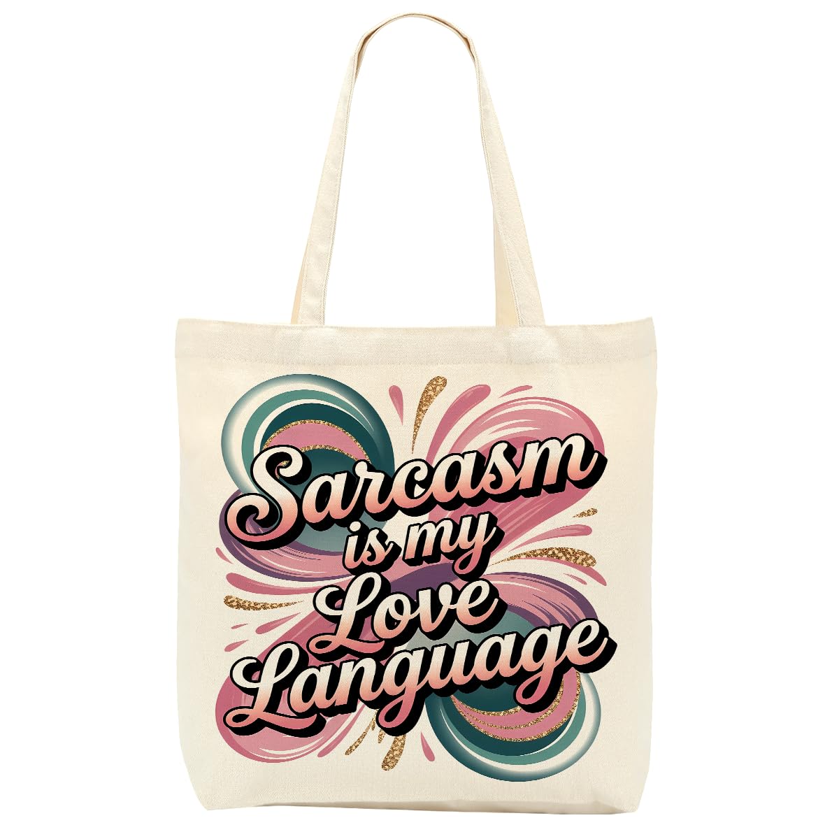 Sarcastic Canvas Tote Bag Funny Minimalist Humor Gift for Women Sister Birthday Christmas Weekender Beach Bag