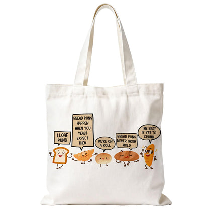 Sourdough Baking Tote Bag, Funny Bread Baker Gifts Canvas Tote Bags, Reusable Grocery Shopping Bag
