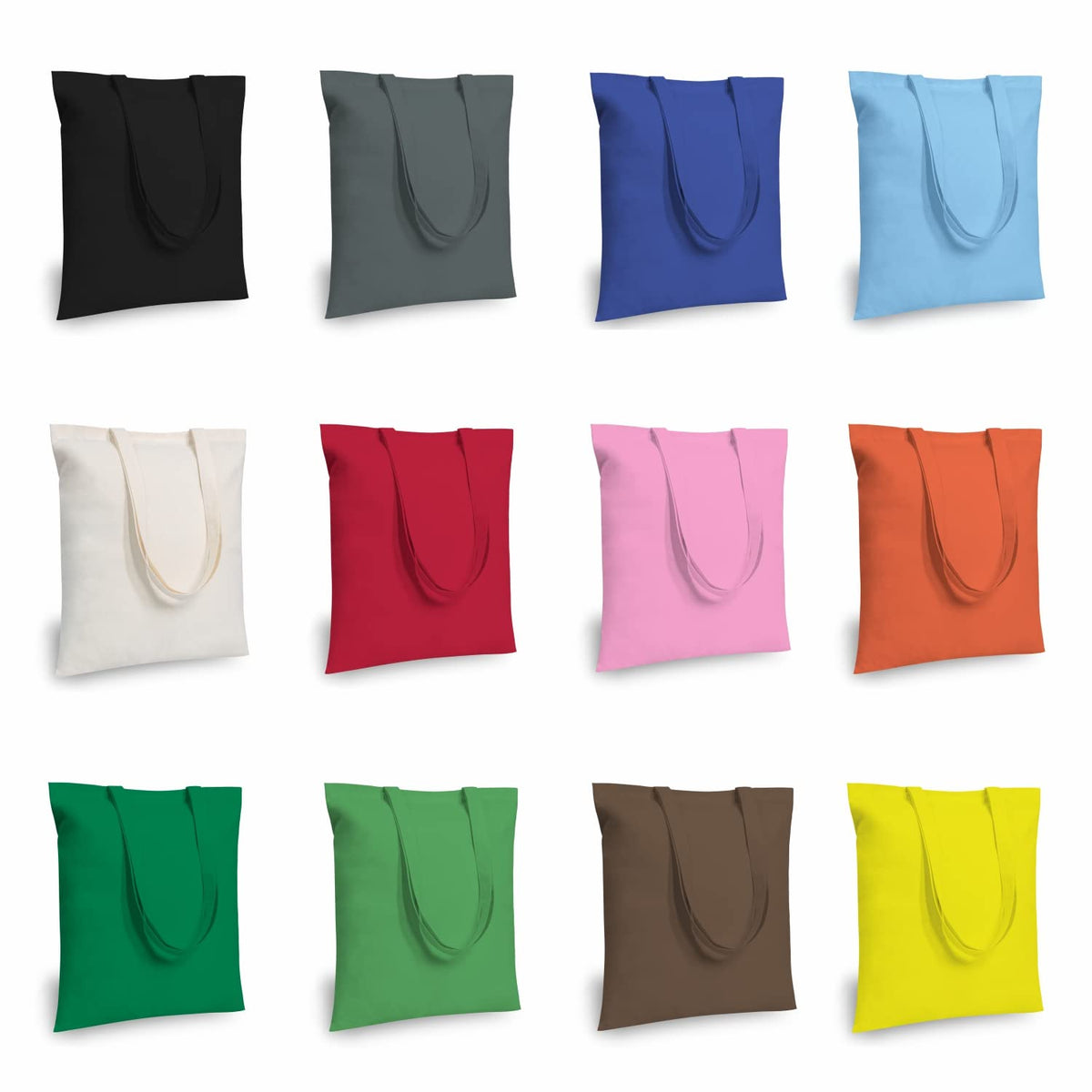 TOPDesign 10-Pack Economical 11.8"x13" Cotton Tote Bags, Lightweight Small Reusable Grocery Shopping Cloth Bags, Suitable for DIY, Advertising, Promotion, Gift, Activity