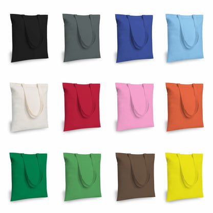 TOPDesign 10-Pack Economical 11.8"x13" Cotton Tote Bags, Lightweight Small Reusable Grocery Shopping Cloth Bags, Suitable for DIY, Advertising, Promotion, Gift, Activity