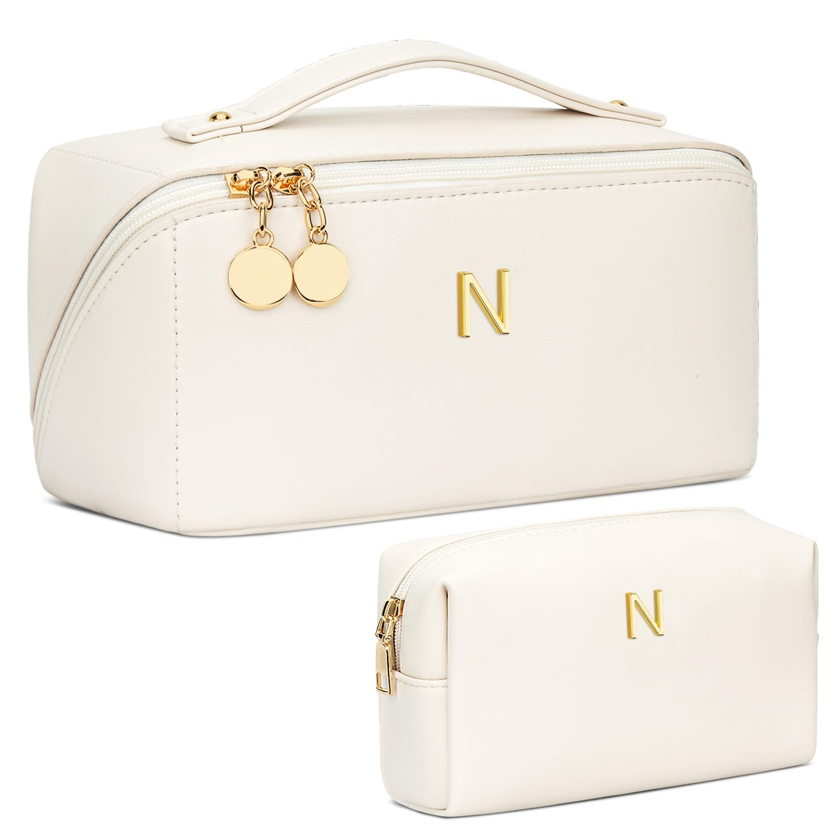 Initial Makeup Bag Personalized Gift for Women Teen Girls