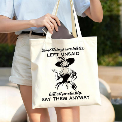 Cute Reusable Tote Bag, Adorable Funny Design for Daily Carry and Shopping, for School Work Travel Beach