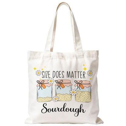 Sourdough Baking Tote Bag, Funny Bread Baker Gifts Canvas Tote Bags, Reusable Grocery Shopping Bag