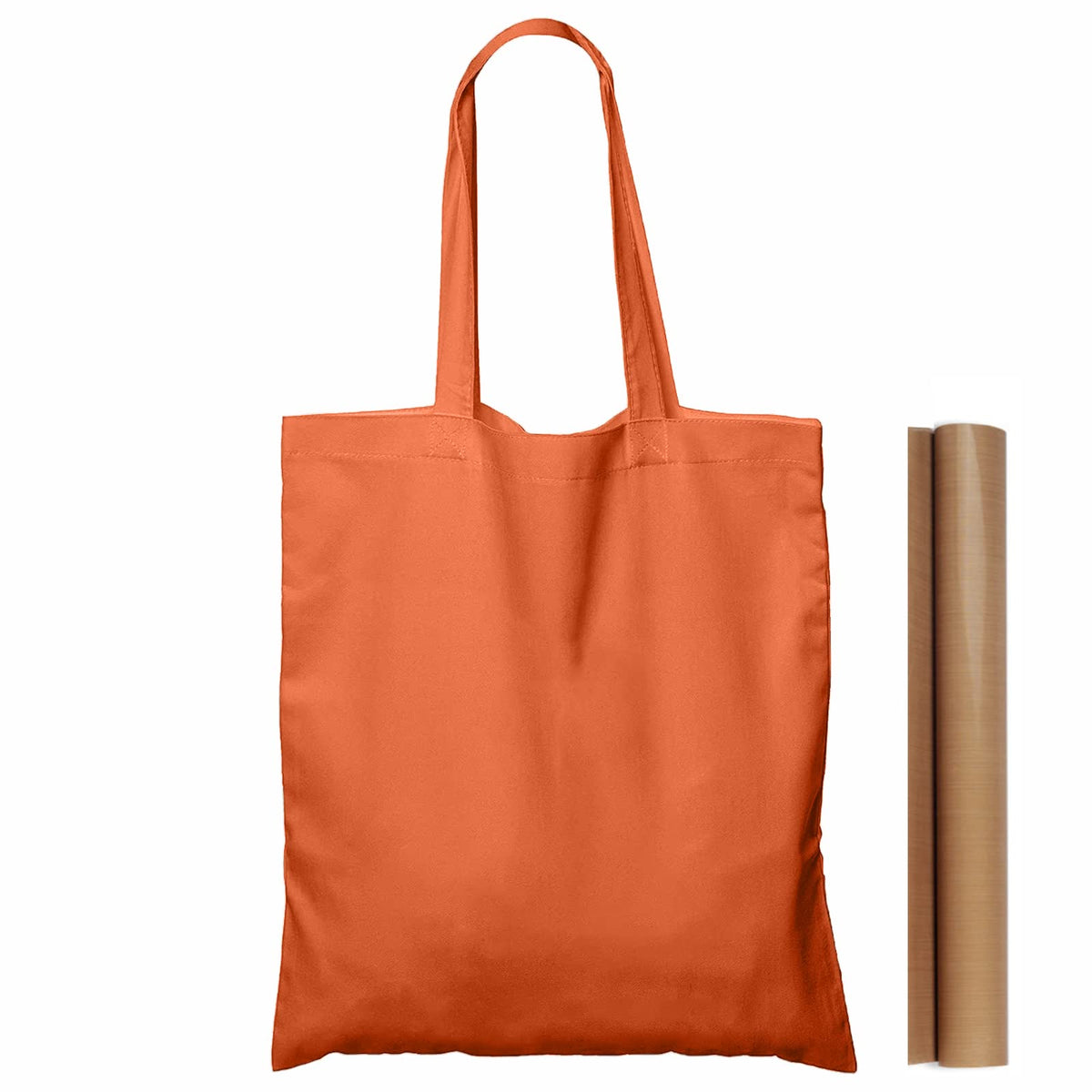 NPBAG 5 | 15 | 25 | 50 Pack 15'' X 16'' Natural Cotton Tote Bags, Lightweight Blank Bulk Cloth bags with 1pc of PTFE Teflon Sheet (5-Pack)