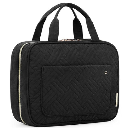 BAGSMART Toiletry Bag Travel Bag with hanging hook, Water-resistant Makeup Cosmetic Bag Travel Organizer for Accessories, Shampoo, Full Sized Container, Toiletries, Smokey Blue