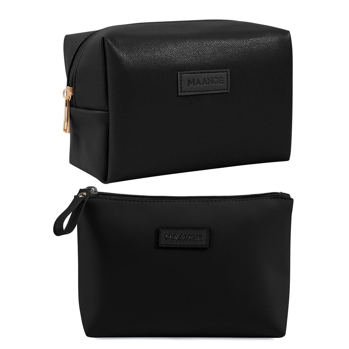 MAANGE Cosmetic Bags for Women Small Makeup Bag for Purse Pu Leather Makeup Pouch Travel Makeup Bag with Zipper Make Up Bag for Travelling