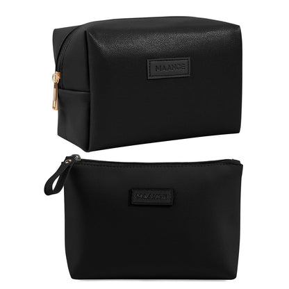 MAANGE Cosmetic Bags for Women Small Makeup Bag for Purse Pu Leather Makeup Pouch Travel Makeup Bag with Zipper Make Up Bag for Travelling