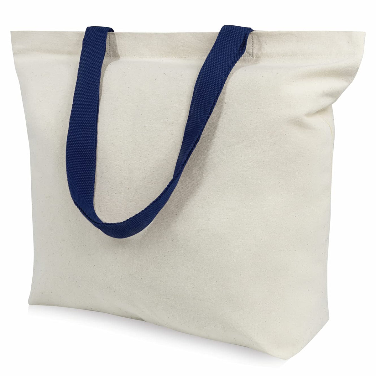 TOPDesign 2-Pack Canvas Tote Bags with Magnetic Snap, Reusable Grocery Shopping Bags, DIY Your Creative Designs
