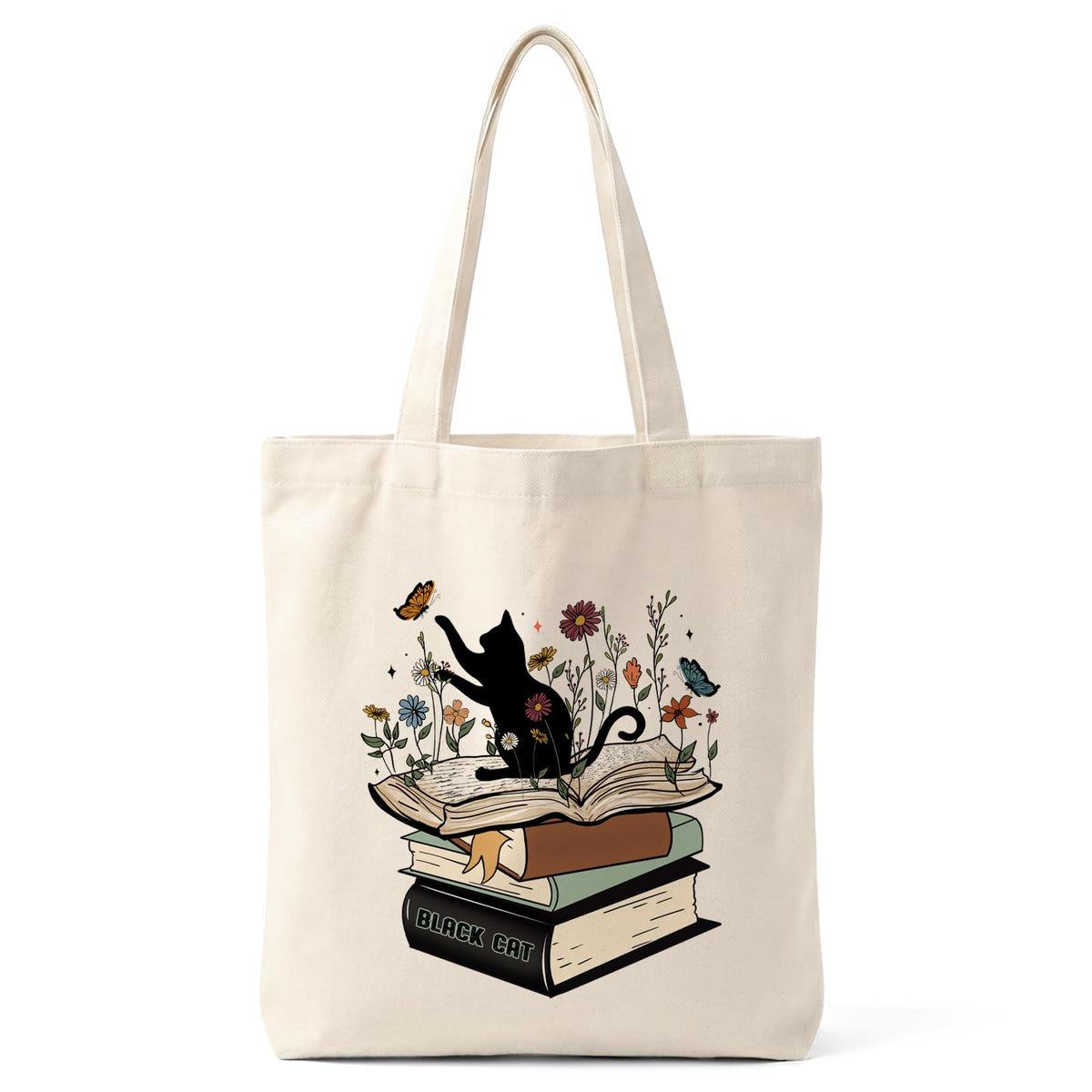 Cute Canvas Tote Bag for Women, Aesthetic Reusable Shoulder Bag, Graphic Reusable Grocery Tote Bag for Shopping, Work