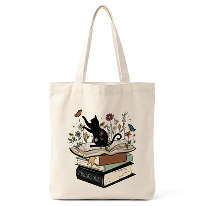 Cute Canvas Tote Bag for Women, Aesthetic Reusable Shoulder Bag, Graphic Reusable Grocery Tote Bag for Shopping, Work