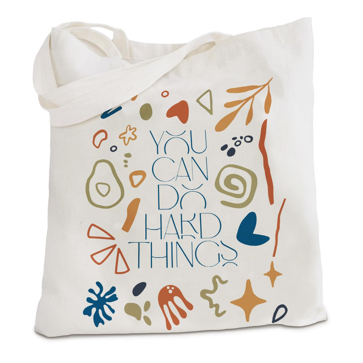kunlisa You Can Do Hard Things Inspirational Tote Bag for Women, Boho Canvas Tote Bag