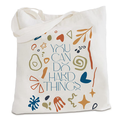 kunlisa You Can Do Hard Things Inspirational Tote Bag for Women, Boho Canvas Tote Bag