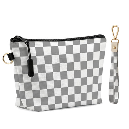 Fokongna Makeup Bag with Matching Keychain Wristlet, Floral Cosmetic Bag