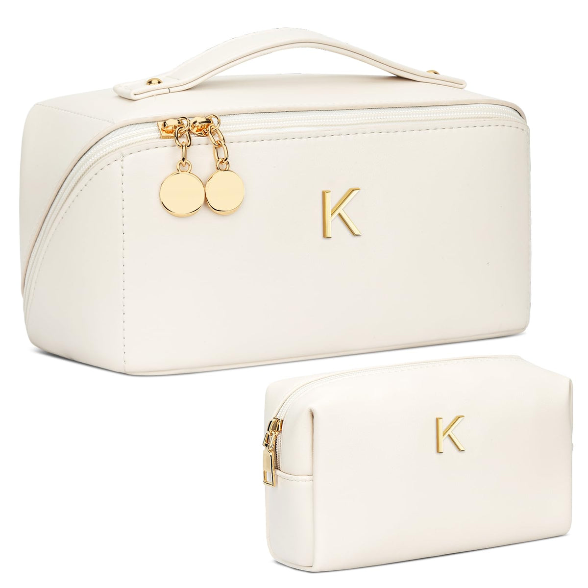Initial Makeup Bag Personalized Gift for Women Teen Girls
