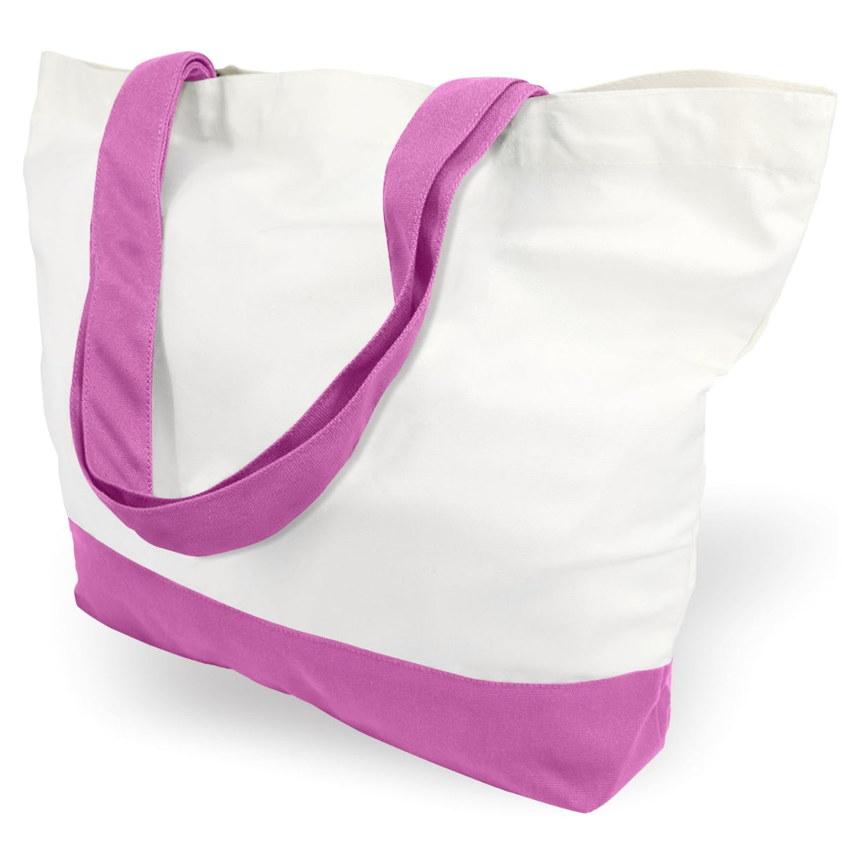 TOPDesign 3-Pack Super Strong Large 12oz Cotton Canvas Tote Bags, Reusable Grocery Shopping Cloth Bags, Fashionable Two-Tone Totes for Crafts, DIY Your Creative Designs