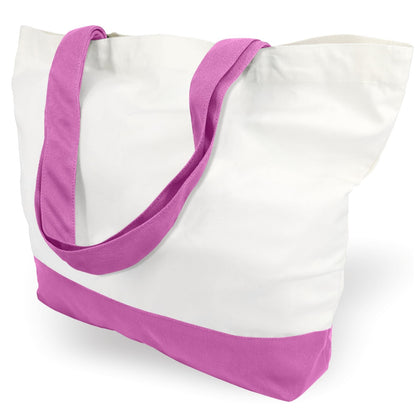 TOPDesign 3-Pack Super Strong Large 12oz Cotton Canvas Tote Bags, Reusable Grocery Shopping Cloth Bags, Fashionable Two-Tone Totes for Crafts, DIY Your Creative Designs