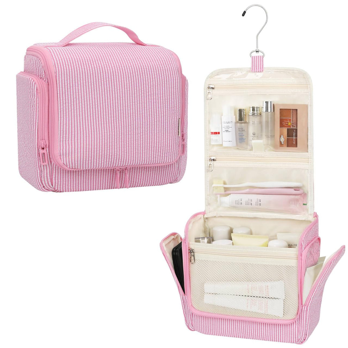 Relavel Hanging Toiletry Bag for Men and Women, Travel Toiletries Bag Water-resistant Large Makeup Cosmetic Organizer Storage, Shaving Dopp Kit Shower Bathroom Hygiene Bags, Carry-on Travel Essentials