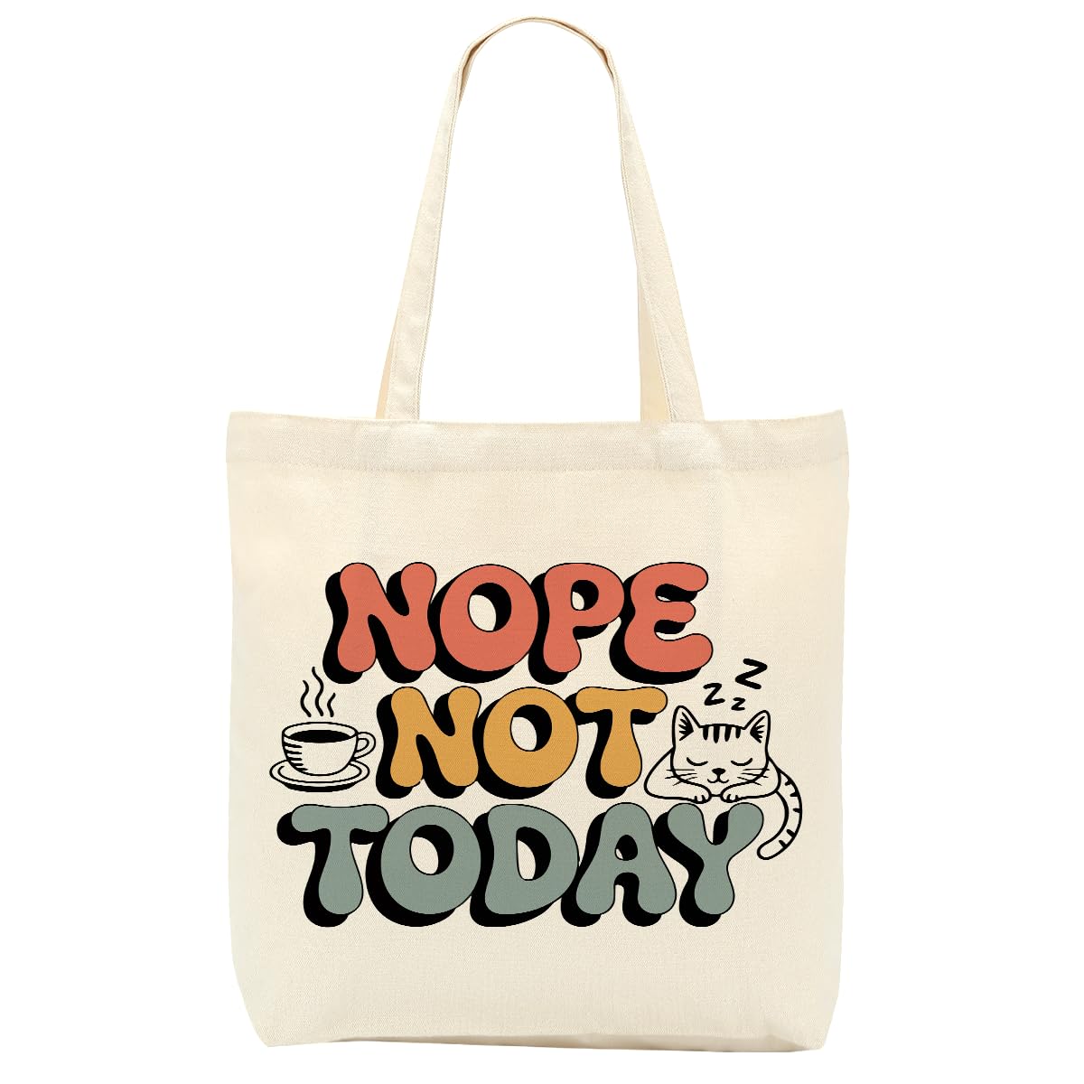 Sarcastic Canvas Tote Bag Funny Minimalist Humor Gift for Women Sister Birthday Christmas Weekender Beach Bag