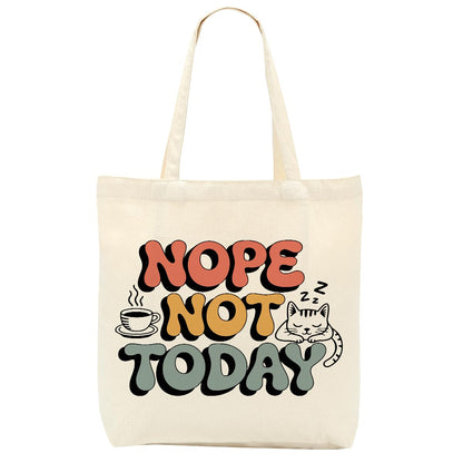 Sarcastic Canvas Tote Bag Funny Minimalist Humor Gift for Women Sister Birthday Christmas Weekender Beach Bag