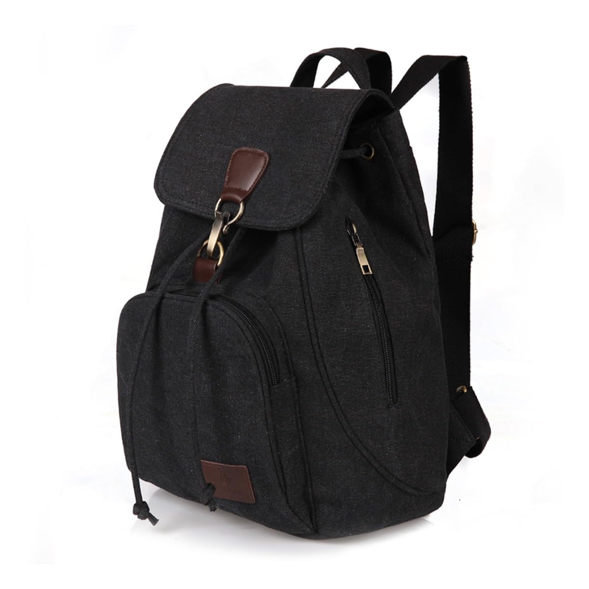 Small Canvas Backpack Purse for Women Casual Travel Daypack Coffee
