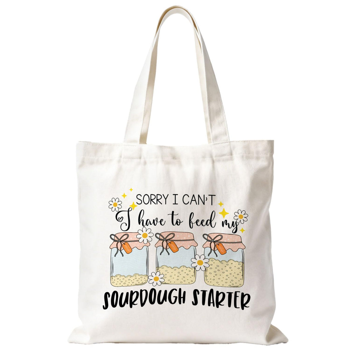 Sourdough Baking Tote Bag, Funny Bread Baker Gifts Canvas Tote Bags, Reusable Grocery Shopping Bag