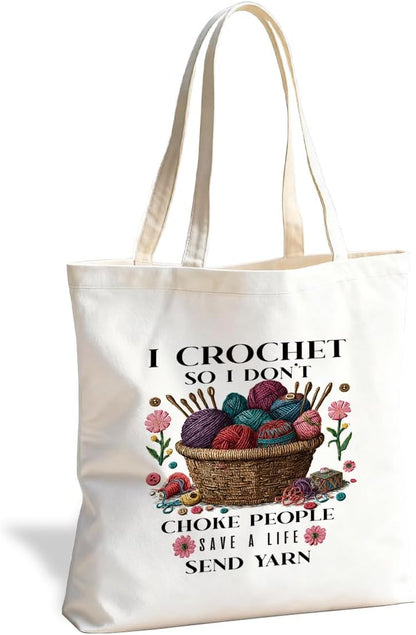 Funny Canvas Tote Bag, Reusable Shoulder Bag for Shopping Library Travel