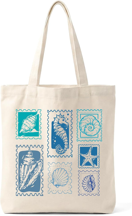 Cute Canvas Tote Bag for Women, Aesthetic Reusable Shoulder Bag, Graphic Reusable Grocery Tote Bag for Shopping, Work