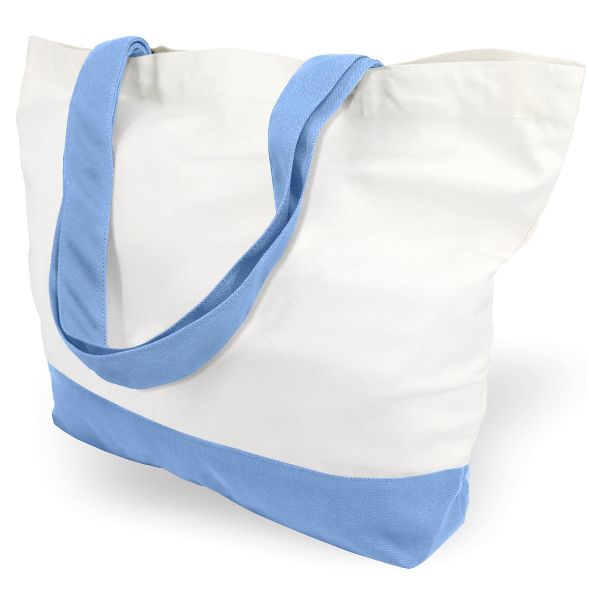 TOPDesign 3-Pack Super Strong Large 12oz Cotton Canvas Tote Bags, Reusable Grocery Shopping Cloth Bags, Fashionable Two-Tone Totes for Crafts, DIY Your Creative Designs