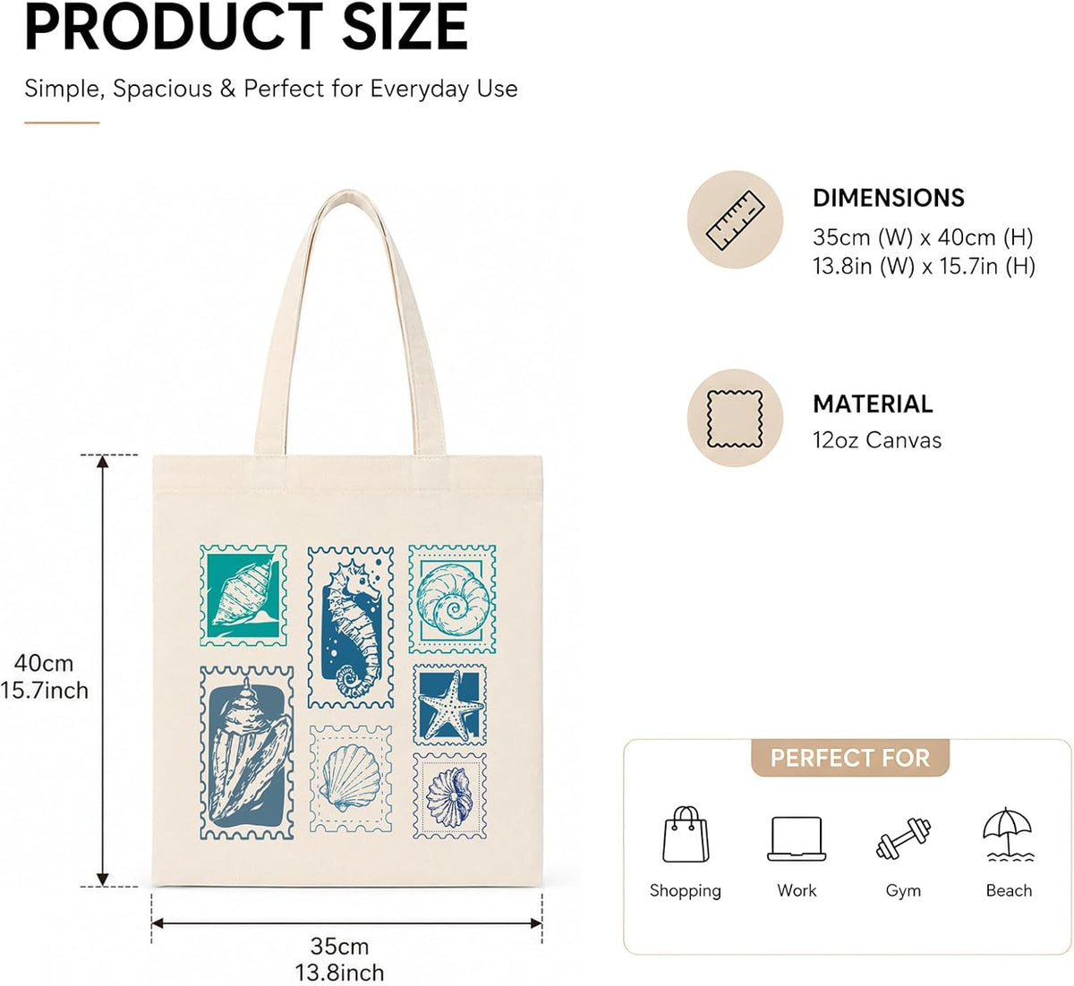 Cute Canvas Tote Bag for Women, Aesthetic Reusable Shoulder Bag, Graphic Reusable Grocery Tote Bag for Shopping, Work