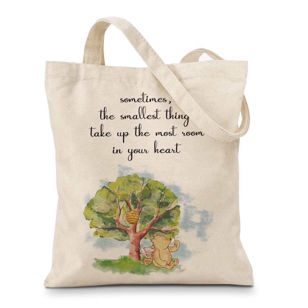 Cute Bear Canvas Tote Bag for Women, Friendship Shoulder Bag