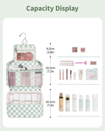Narwey Hanging Travel Toiletry Bag for Women, Travel Makeup Organizer Bag