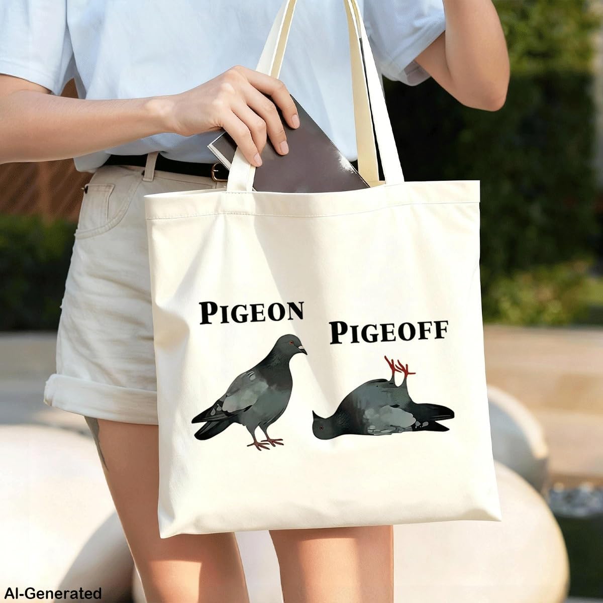Funny Animal Canvas Tote Bag, Reusable bag for Shopping Work Trip