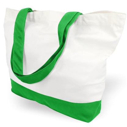 TOPDesign 3-Pack Super Strong Large 12oz Cotton Canvas Tote Bags, Reusable Grocery Shopping Cloth Bags, Fashionable Two-Tone Totes for Crafts, DIY Your Creative Designs