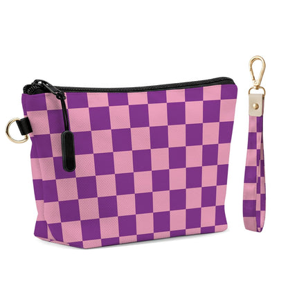 Fokongna Makeup Bag with Matching Keychain Wristlet, Floral Cosmetic Bag