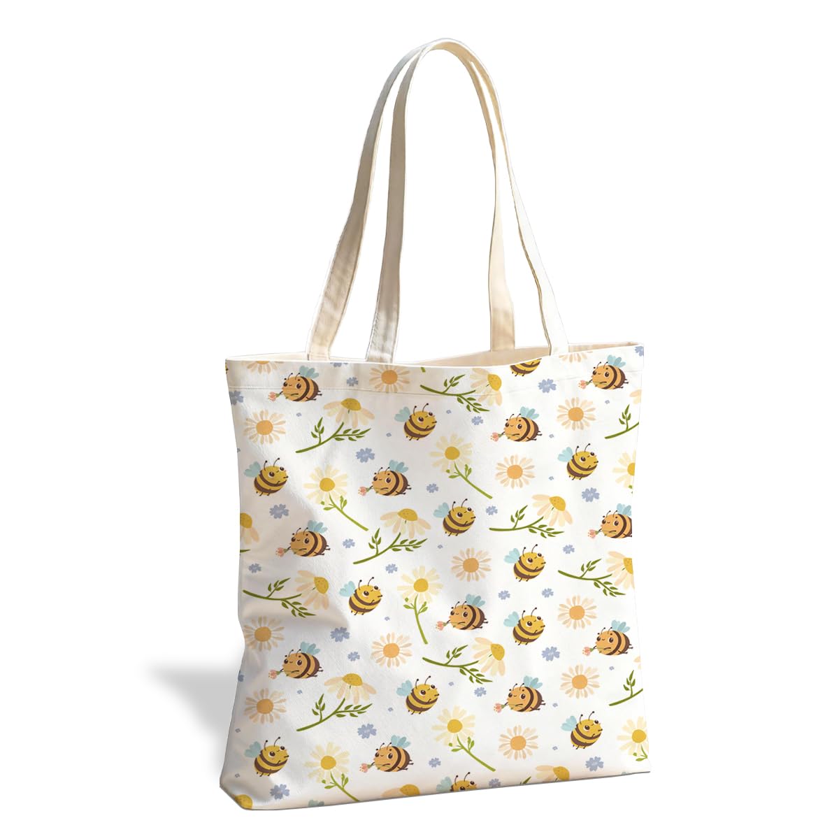 Animal Canvas Tote Bag, Cute Reusable Shoulder Bag for Shopping Travel