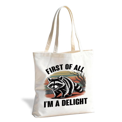 Animal Canvas Tote Bag, Cute Reusable Shoulder Bag for Shopping Travel