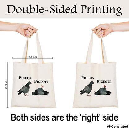 Funny Animal Canvas Tote Bag, Reusable bag for Shopping Work Trip