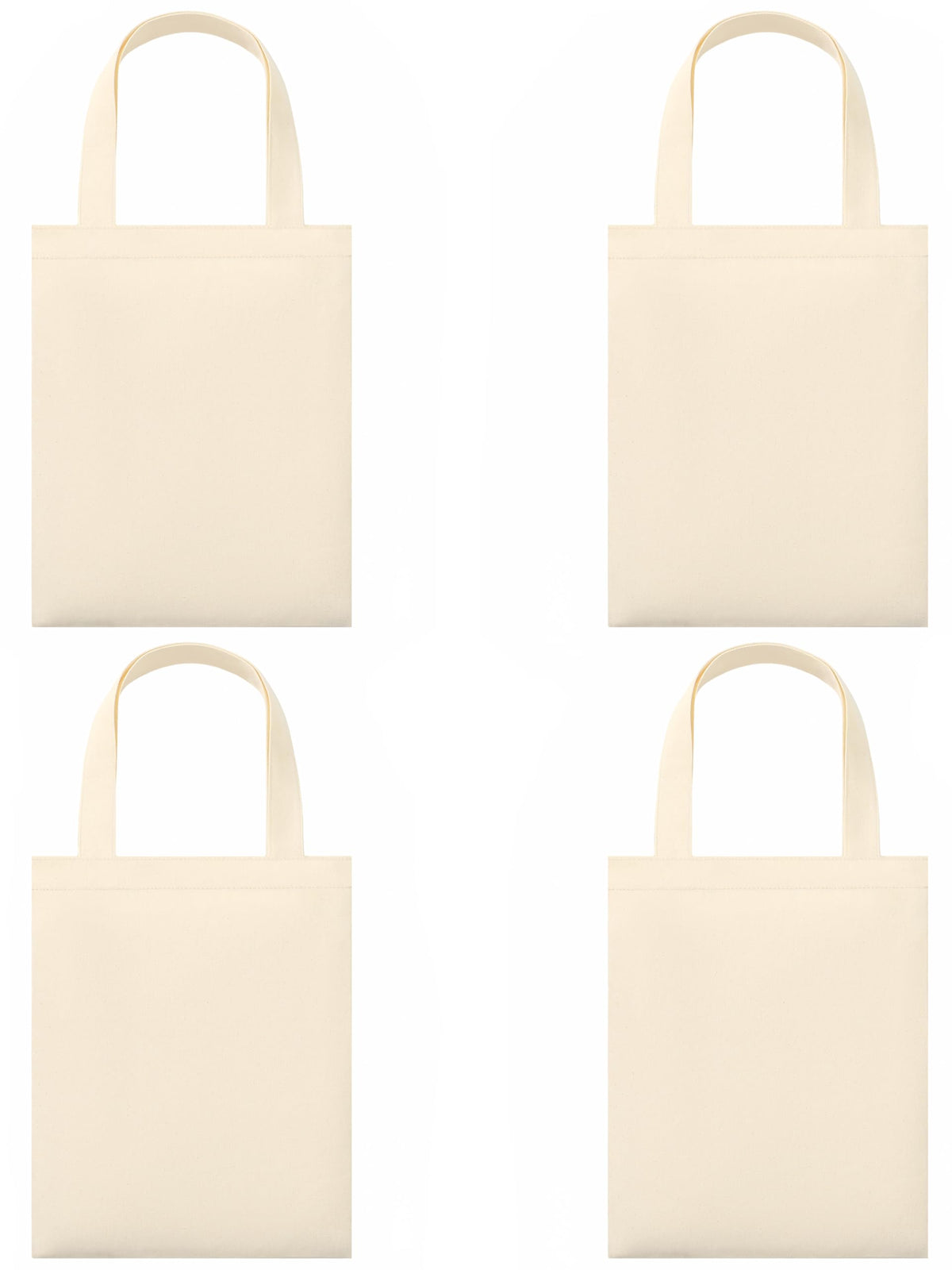 Phicorn Small Cotton Canvas Tote Bags, 9 x 11 in, 8 oz Blank