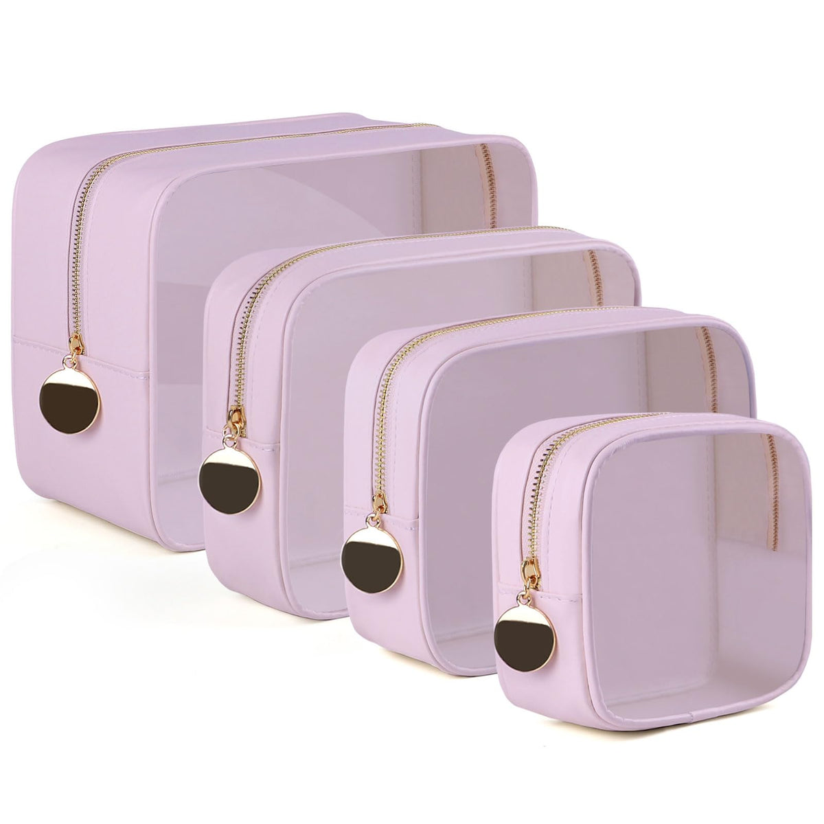 YOPCDJ 5PCS Diaper Bag Organizer Pouch Set, TSA Approved Toiletry Bag，Clear Waterproof TPU Makeup Bag Set Travel Organizer Bags for Women and Kids
