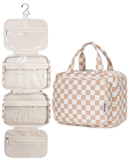 Narwey Hanging Toiletry Bag for Women, Travel Makeup Cosmetic Organizer Bag
