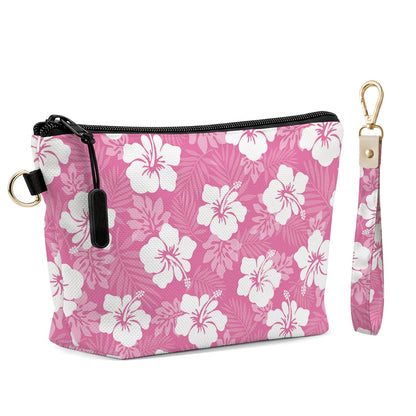 Fokongna Makeup Bag with Matching Keychain Wristlet, Floral Cosmetic Bag