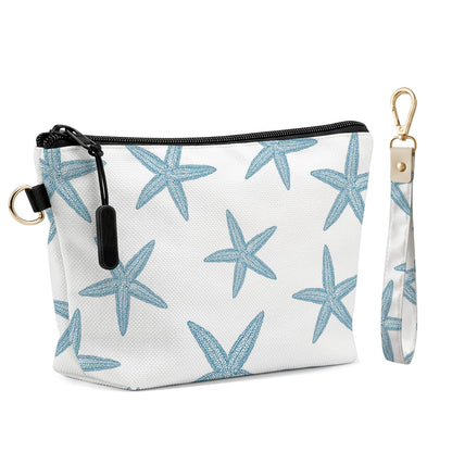 Fokongna Makeup Bag with Matching Keychain Wristlet, Floral Cosmetic Bag