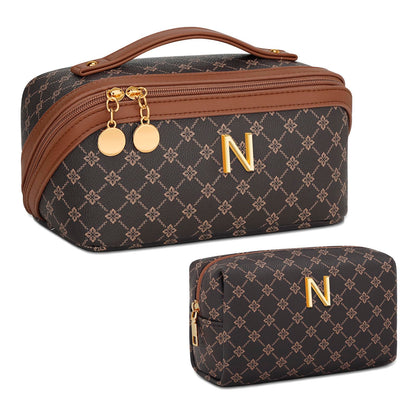 Initial Makeup Bag Personalized Gift for Women Teen Girls