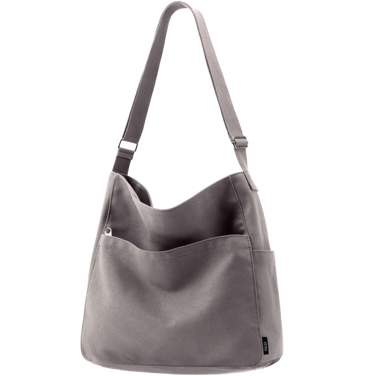 KALIDI Canvas Tote Bag Zipper Large Crossbody Shoulder Bag Messenger Bag