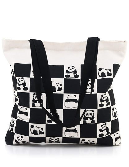 Tote Bag Aesthetic Canvas Handbags with Zipper for Women Travel Shoulder Bags Purses with compartments