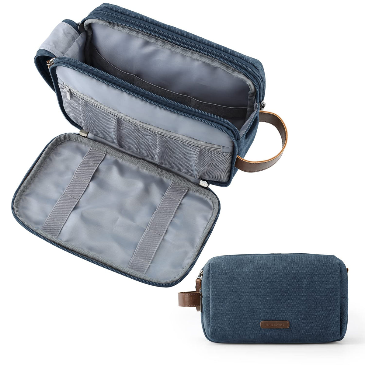 BAGSMART Toiletry Bag for Women, Cosmetic Makeup Bag Organizer, Travel Bag for Toiletries, Dopp Kit Water-resistant Shaving Bag for Accessories, Pink-Large