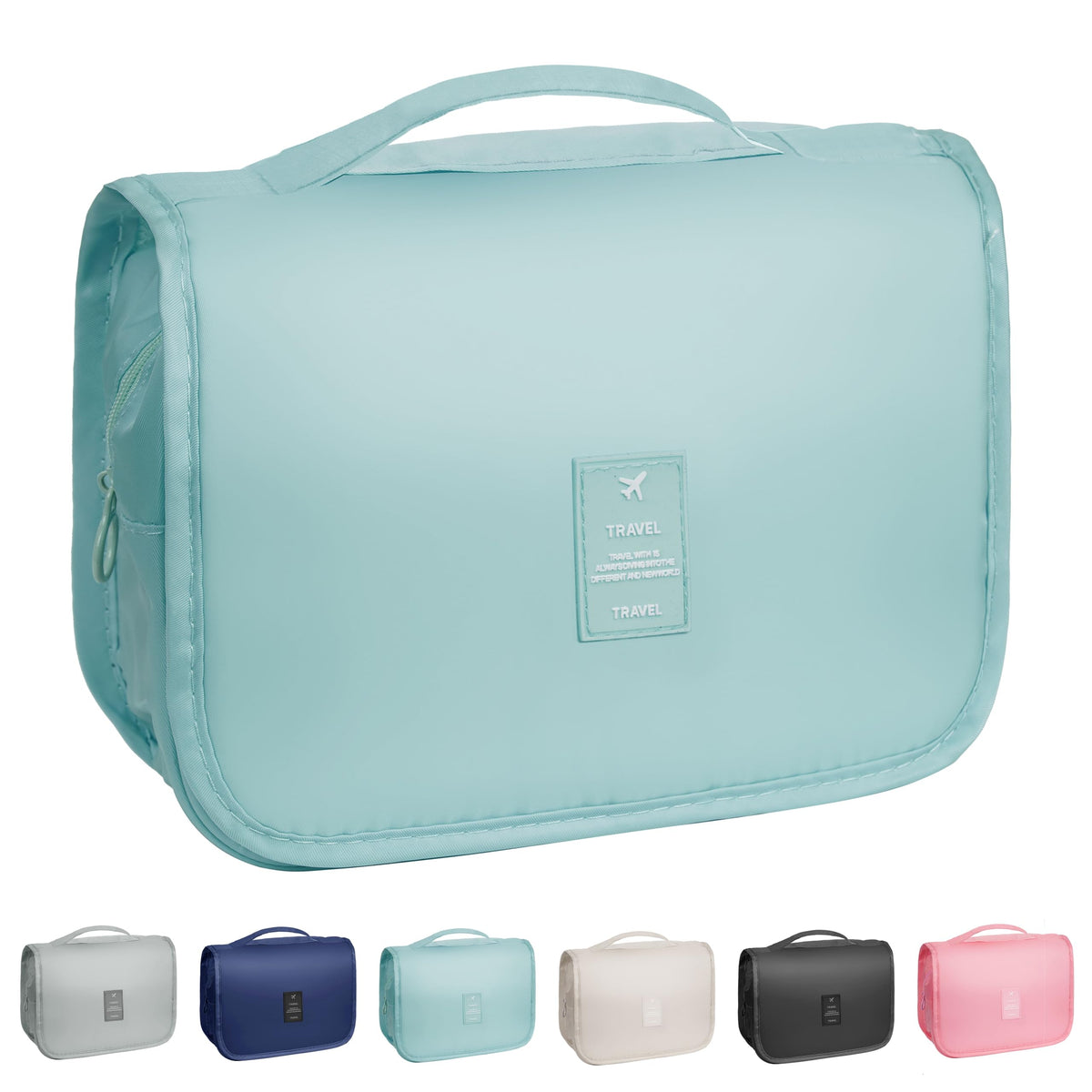 Toiletry Bag Travel Bag with Hanging Hook, Waterproof Shower Bathroom Hanging Toiletry Bag for Men Women,Small Multifunctional Makeup Cosmetic Bag,Portable Toiletries Bag Travel Organizer (Grey)