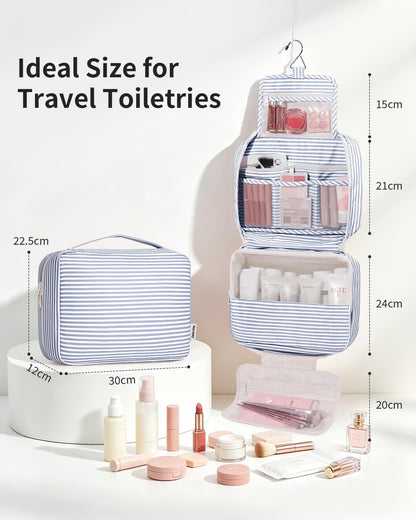 Narwey Hanging Travel Toiletry Bag for Women, Large Makeup Cosmetic Bag
