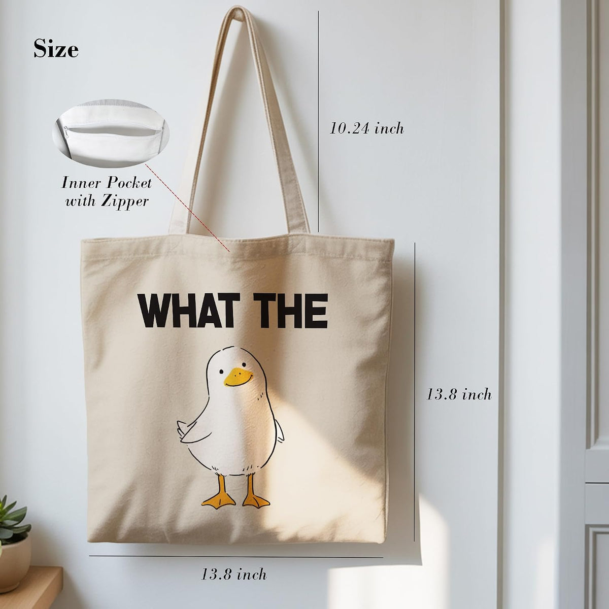 Canvas Tote Bag Aesthetic for Women, Humor Reusable Canvas Shoulder Bag for Shopping Daily Use